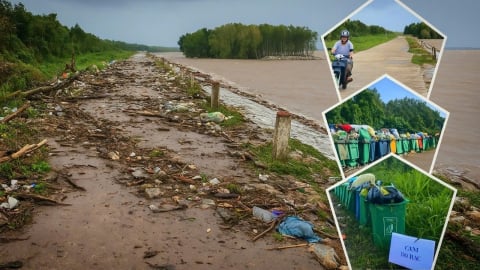 Bản tin môi trường ngày 14/7/2025: Rác 'vây’ đê biển Tây