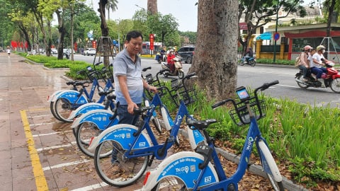 Hà Nội phát triển mạng lưới xe đạp công cộng 'Môi trường xanh, cuộc sống khỏe'