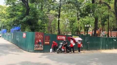 Dự án nâng cấp vườn hoa Đại học Thủy lợi chậm tiến độ