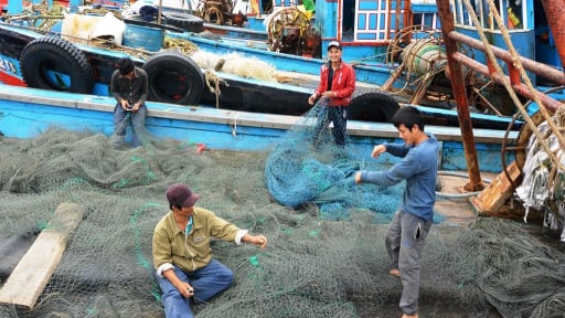 Tàu cá nằm bờ vì thiếu lao động đi biển