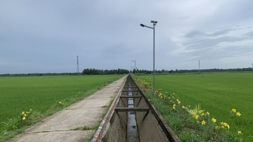 Tuyến kênh bê tông nổi xanh hóa vùng đất ‘khát'