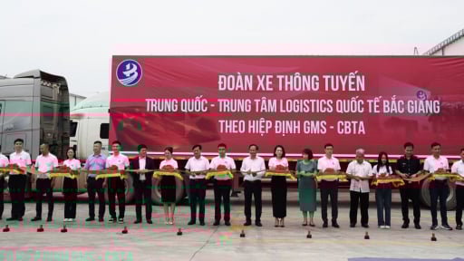 Chính thức đón xe thông tuyến Trung Quốc - Trung tâm Logistics Quốc tế Bắc Giang
