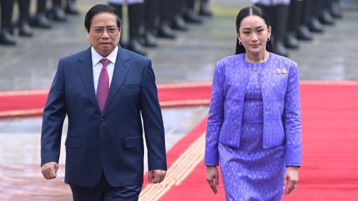 Thủ tướng Phạm Minh Chính chủ trì lễ đón Thủ tướng Thái Lan Paetongtarn Shinawatra