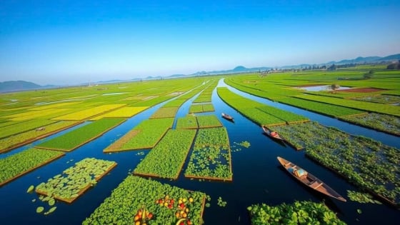 Vườn nổi: Giải pháp nông nghiệp mùa lũ
