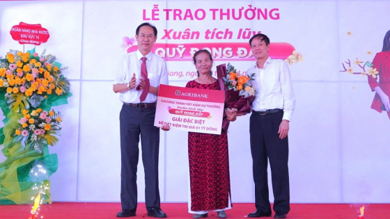Giải đặc biệt chương trình tiết kiệm dự thưởng của Agribank đã có chủ nhân