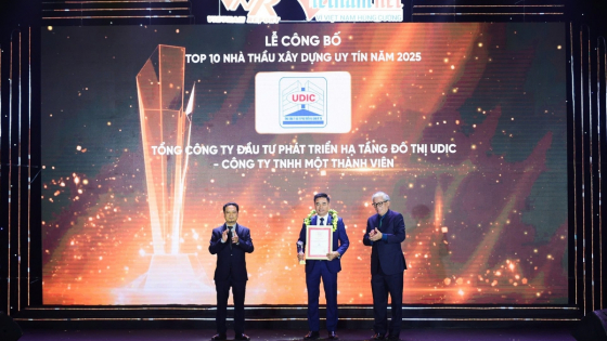 UDIC được vinh danh Top 10 nhà thầu uy tín năm 2025