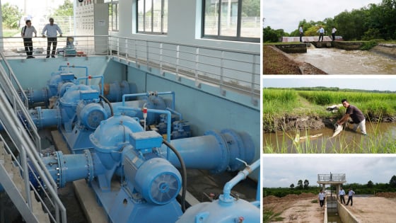 Trạm bơm giúp đưa nước về hồi sinh vùng biên viễn