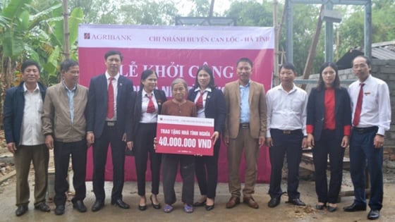 Agribank Hà Tĩnh hỗ trợ 5 tỷ đồng xây nhà cho người nghèo