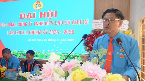 Ông Bùi Duy Đốc tái đắc cử Chủ tịch Công đoàn Cao su Chư Sê