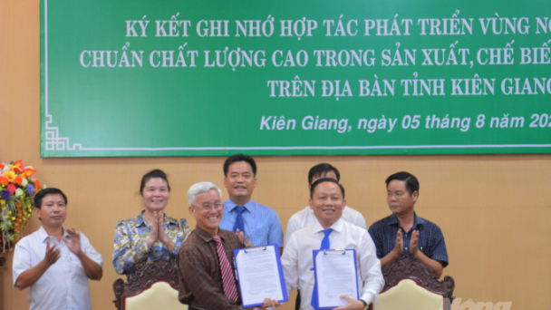 Trung An ký kết với Kiên Giang phát triển vùng nguyên liệu lúa 63.000 ha
