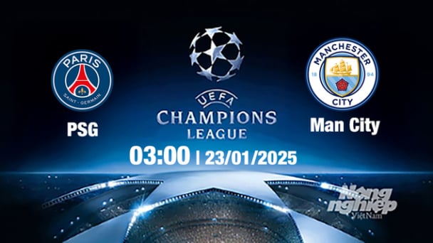 Trực tiếp bóng đá PSG vs Man City, Cúp C1 Châu Âu, 03h00 ngày 23/1/2025