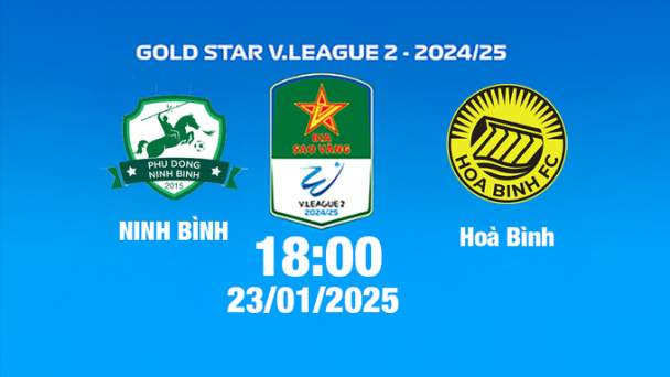 Trực tiếp bóng đá Ninh Bình vs Hòa Bình, 18h00 hôm nay 23/1/2025