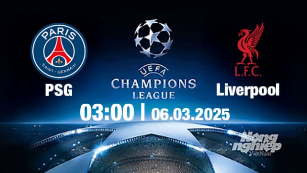 Trực tiếp bóng đá PSG vs Liverpool, Cúp C1 Châu Âu, 03h00 ngày 6/3/2025