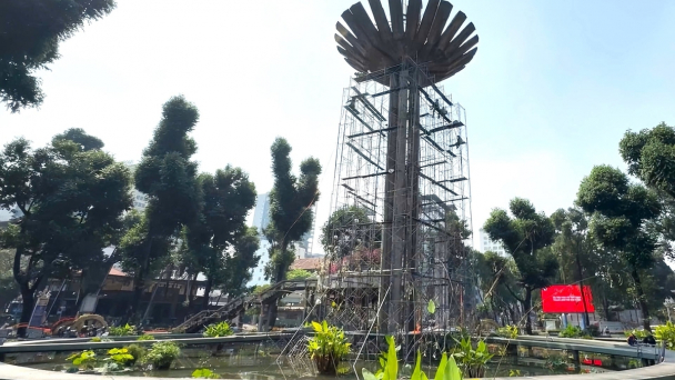 Gấp rút chỉnh trang hồ Con Rùa, phục vụ người dân du xuân đón Tết