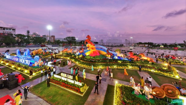 Cụm linh vật mừng xuân Bính Ngọ 2026 của Gia Lai hút du khách
