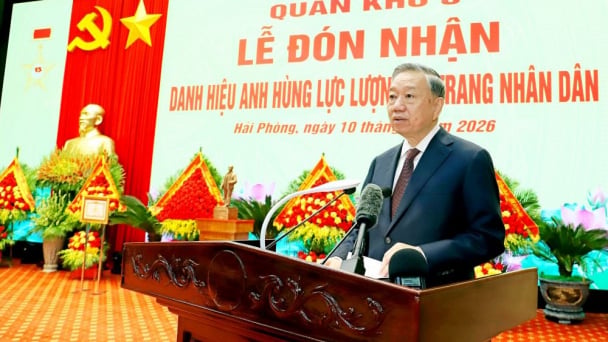 Tổng Bí thư, Chủ tịch nước Tô Lâm trao danh hiệu Anh hùng Lực lượng vũ trang cho Quân khu 3
