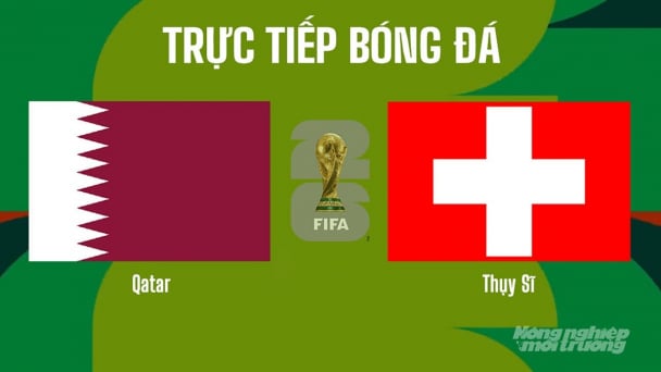 Nhận định, trực tiếp Qatar vs Thụy Sĩ trên VTV3 tại World Cup 2026 ngày 14/6/2026