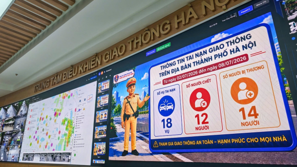 Hà Nội vận hành 36 màn hình LED cập nhật tình trạng giao thông, ngập úng