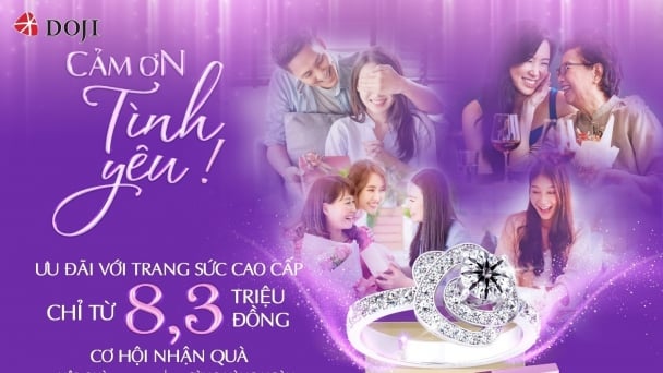 Ngày Quốc tế phụ nữ 8/3, DOJI ưu đãi trang sức chỉ từ 8.3 triệu đồng