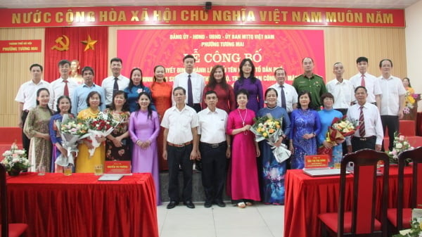 Phường Tương Mai công bố 51 chi bộ tổ dân phố mới