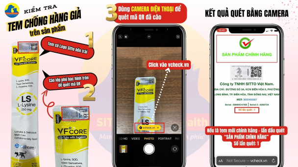Sitto Việt Nam công bố tem chống giả cho nhãn hàng chăm sóc thú cưng