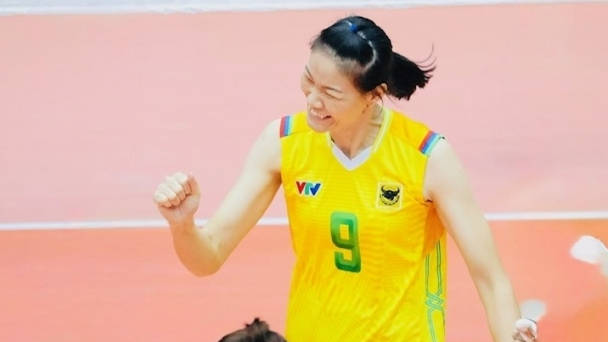 Cựu tuyển thủ bóng chuyền quốc gia Ngọc Hoa trở lại thi đấu