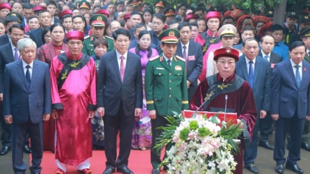Lãnh đạo Đảng, Nhà nước dâng hương tưởng niệm các Vua Hùng