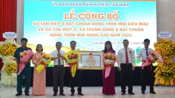 Kiên Giang thêm 3 xã đạt chuẩn nông thôn mới kiểu mẫu và nâng cao