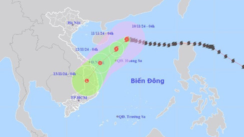 Bão số 7 có xu hướng di chuyển chậm và sẽ suy yếu nhanh