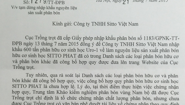 Công văn 'khó hiểu' của Cục Trồng trọt giữa 'ma trận' hợp quy