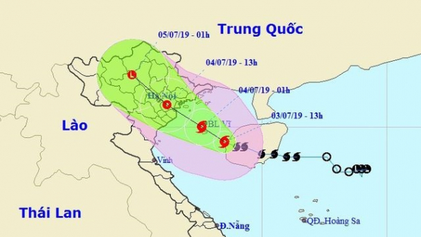Bão số 2 giật cấp 11 áp sát Quảng Ninh - Ninh Bình