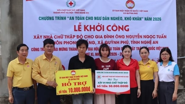 Khởi công xây dựng nhà ở cho ngư dân nghèo xã Quỳnh Phú