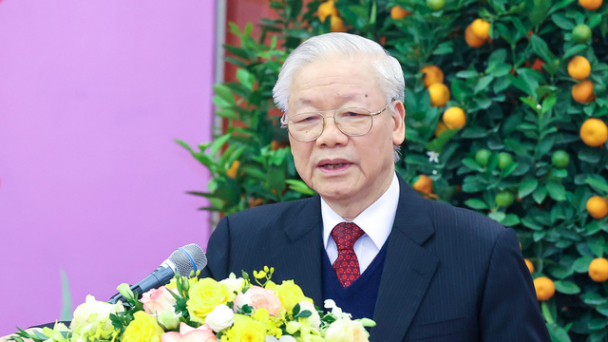 Tổng Bí thư Nguyễn Phú Trọng chúc Tết lãnh đạo, nguyên lãnh đạo Đảng, Nhà nước