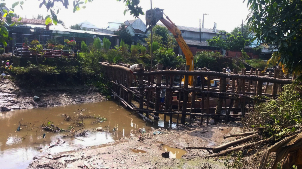 Đầu tư hơn 10 tỷ đồng xây dựng cống ngăn mặn trên rạch Bà Hợp