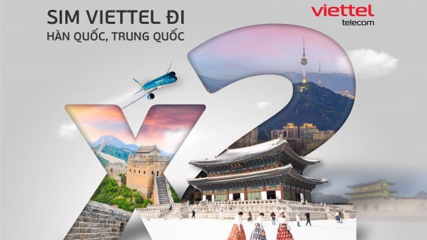 Viettel nhân đôi lưu lượng Data Roaming khi đi Hàn Quốc, Trung Quốc