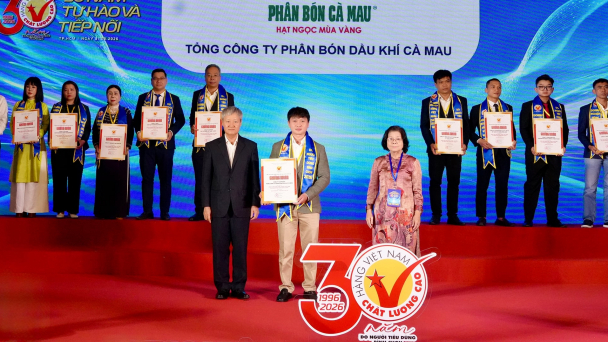Phân bón Cà Mau giữ vững Danh hiệu Hàng Việt Nam chất lượng cao năm 2026