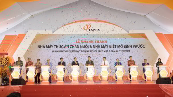 Japfa Việt Nam khánh thành nhà máy sản xuất thức ăn chăn nuôi và giết mổ