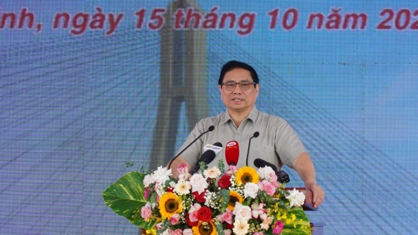 Thủ tướng dự khởi công cầu Đại Ngãi, vốn đầu tư gần 8.000 tỷ đồng