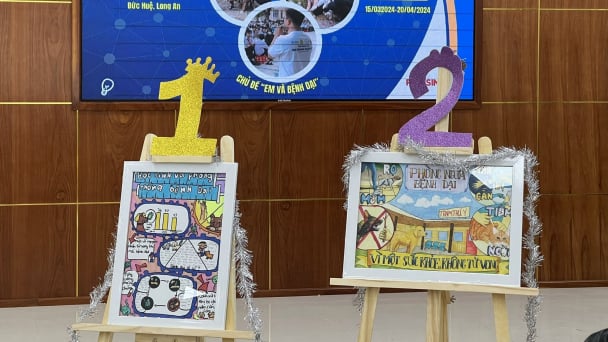 Xúc động những bức tranh tuyên truyền bệnh dại của học sinh