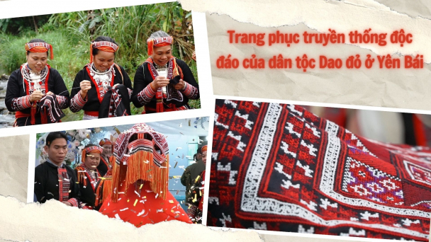 Độc đáo trang phục phụ nữ Dao đỏ