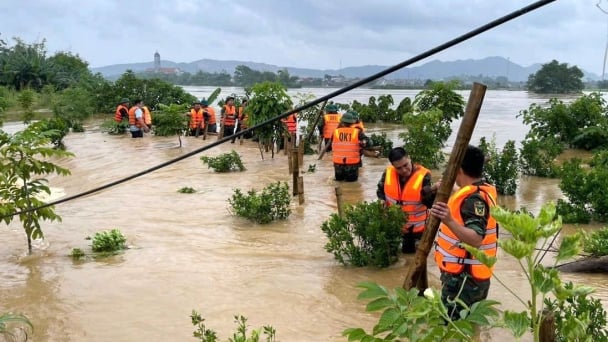 Thái Nguyên gia cố bờ bao thủy lợi bị ảnh hưởng do mưa lũ
