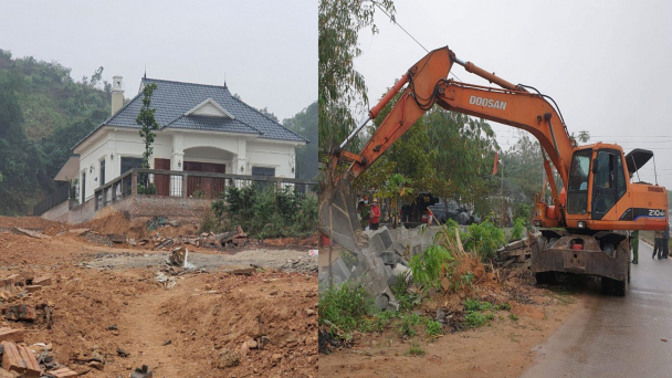 Tỉnh Vĩnh Phúc đập biệt thự trên đất công, không để sót một trường hợp nào