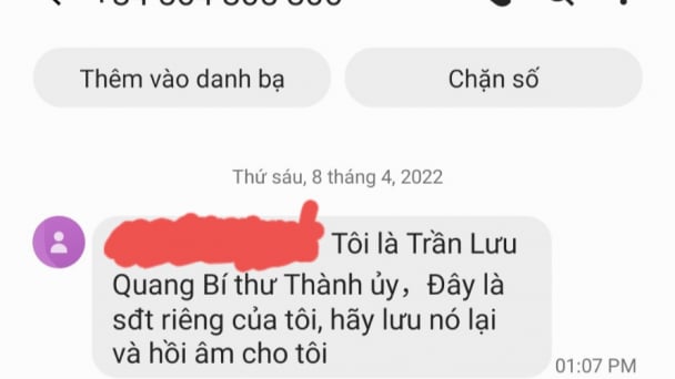 Rộ tin nhắn giả mạo Bí thư Thành ủy Hải Phòng để vay tiền