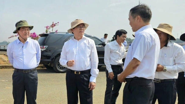 Bí thư Bà Rịa - Vũng Tàu khảo sát hồ chứa nước lớn nhất tỉnh