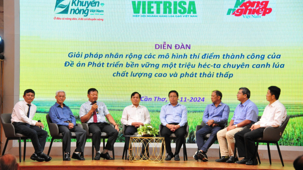 Toạ đàm nhân rộng các mô hình canh tác lúa chất lượng cao, phát thải thấp