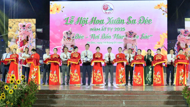 Khai mạc Lễ hội Hoa xuân Sa Đéc 2025 với nhiều hoạt động đặc sắc