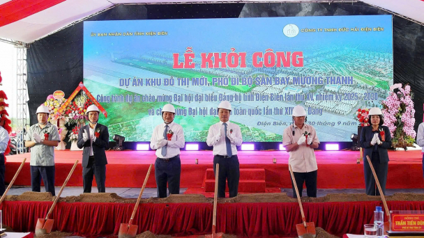 Điện Biên khởi công Khu đô thị mới, phố đi bộ sân bay Mường Thanh