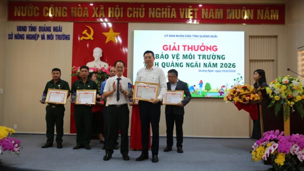 BSR xuất sắc đạt Giải thưởng Bảo vệ môi trường tỉnh Quảng Ngãi năm 2026