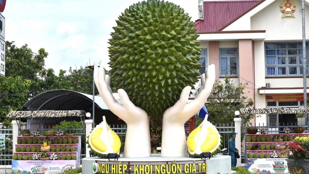 Ngũ Hiệp: Khánh thành biểu tượng sầu riêng, công bố nhãn hiệu tập thể