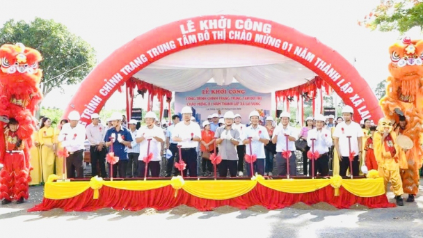 Khởi công chỉnh trang trung tâm đô thị Lai Vung hơn 7,5 tỷ đồng